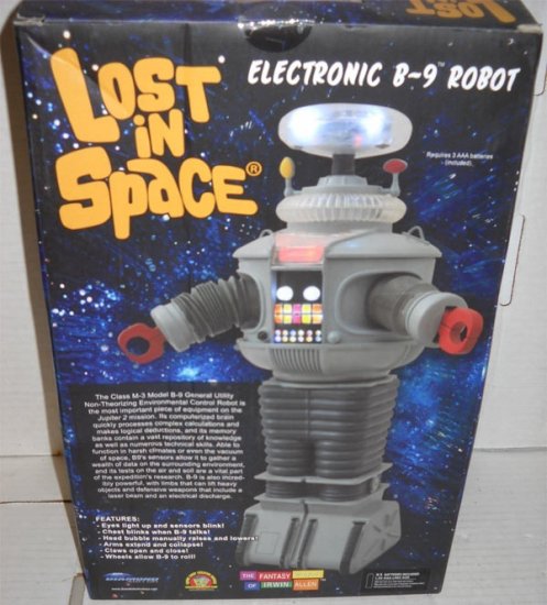 LOST IN SPACE YM-3 ROBOT TIN TOY 9” INCH hot TALL WIND-UP RARE BLUE VERSION!