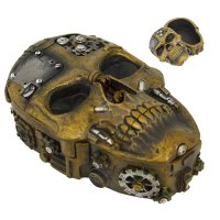 Steampunk Skull Stash Box
