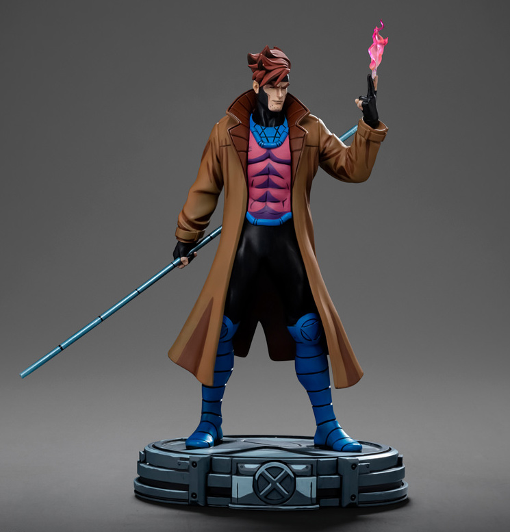 X-Men '97 Gambit 1/10 Art Scale Statue by Iron Studios - Click Image to Close