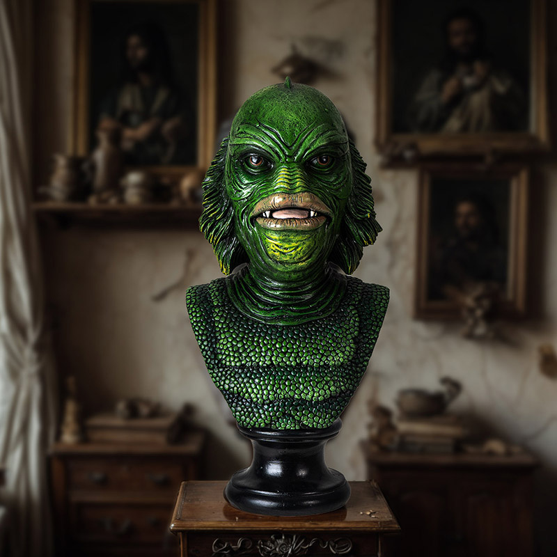 Swamp Creature Cold Cast Resin Bust - Click Image to Close