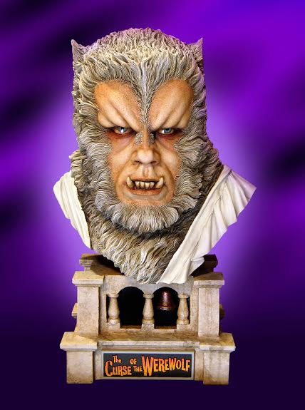 Curse Of The Werewolf Big Head Bust Model Kit - Click Image to Close