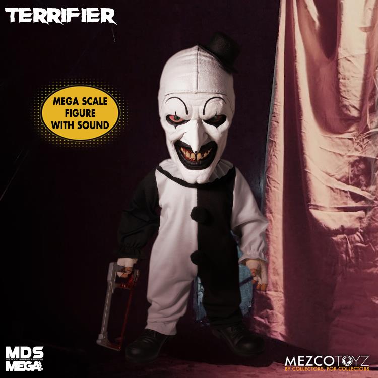 Terrifier Art the Clown Mezco Designer Series Mega Scale Figure With Sound - Click Image to Close