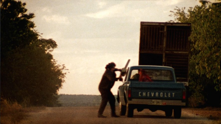 Texas Chainsaw Massacre 1971 Chevrolet C10 Diecast and Leatherface - Click Image to Close