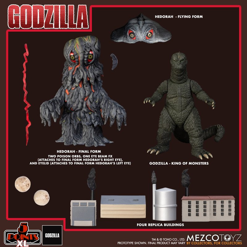 Godzilla Vs. Hedorah 1971 3 Figure Boxed Set XL SIZE - Click Image to Close