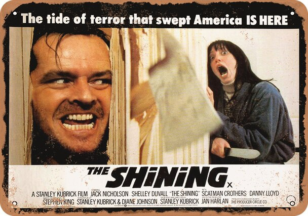 Shining, The Movie 1980 10" x 14" Metal Sign - Click Image to Close