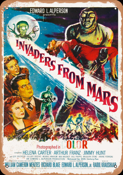 Invaders from Mars 1953 11" X 14" Metal Sign - Click Image to Close