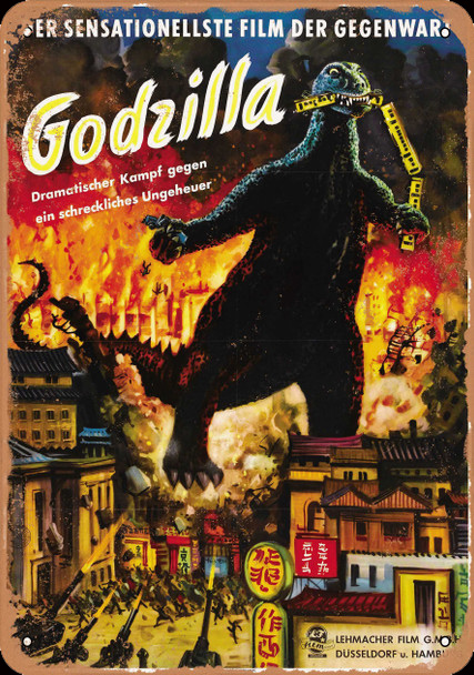 Godzilla 1953 11" X 14" Metal Sign #7 - Click Image to Close