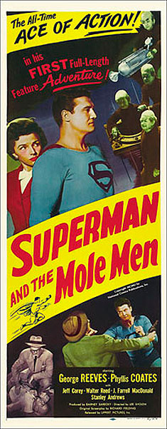 Superman and the Mole Men 1951 Insert Card Poster Reproduction - Click Image to Close