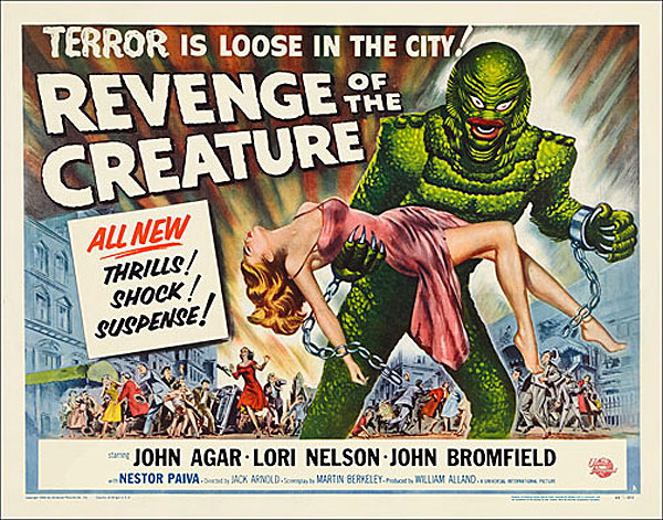 Revenge of the Creature 1955 Style "A" Half Sheet Poster Reproduction - Click Image to Close