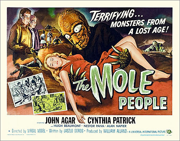 Mole People, The 1956 Style "B" Half Sheet Poster Reproduction - Click Image to Close