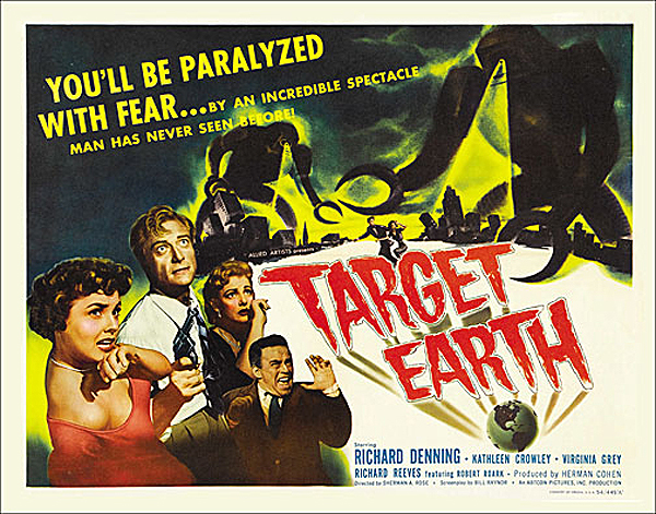 Target Earth 1954 Half Sheet Poster Reproduction - Click Image to Close