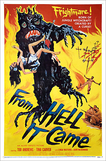 From Hell It Came 1957 One Sheet Poster Reproduction - Click Image to Close