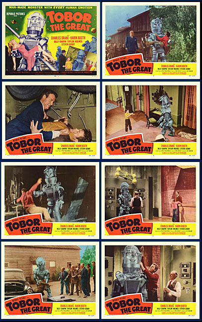 Tobor The Great 1954 Lobby Card Set (11 X 14) - Click Image to Close