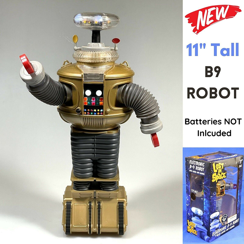 Lost In Space Golden B-9 Robot Electronic Action Figure EXCLUSIVE - Click Image to Close