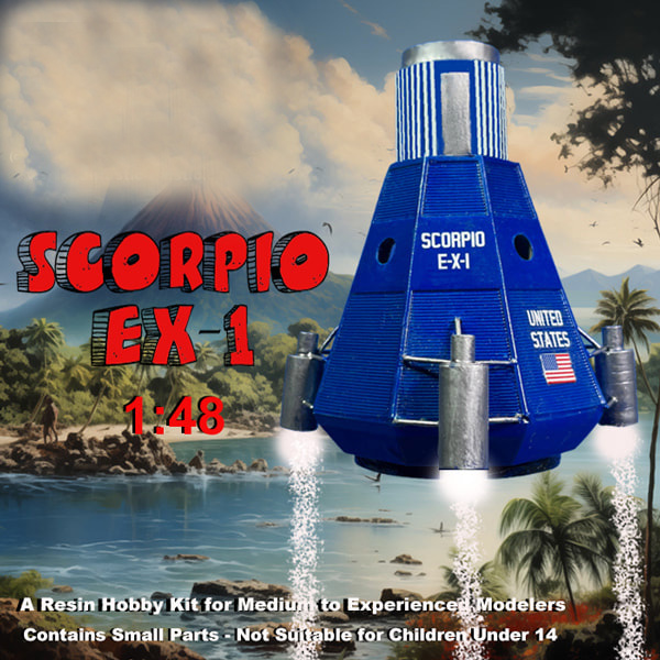 It's About Time/Gilligan's Island Scorpio E-X-1 Space Capsule 1/48 Scale Model Kit - Click Image to Close