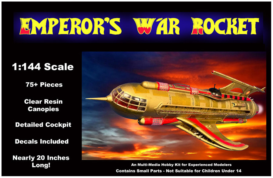 Flash Gordon 1980 Emperor's War Rocket 1/144 Scale Model Kit - Click Image to Close