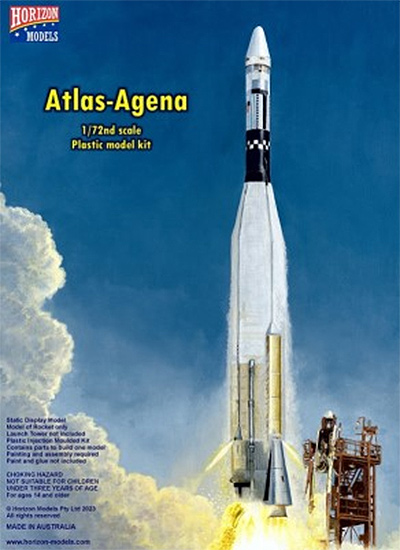 Mercury Atlas Agena Rocket 1/72 Scale Model Kit by Horizon Models - Click Image to Close