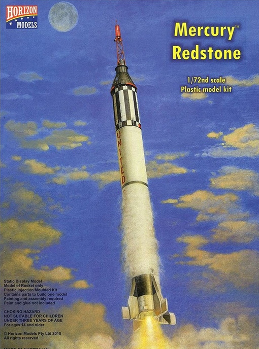 Mercury Redstone 1/72 Scale Model Kit by Horizon Models - Click Image to Close