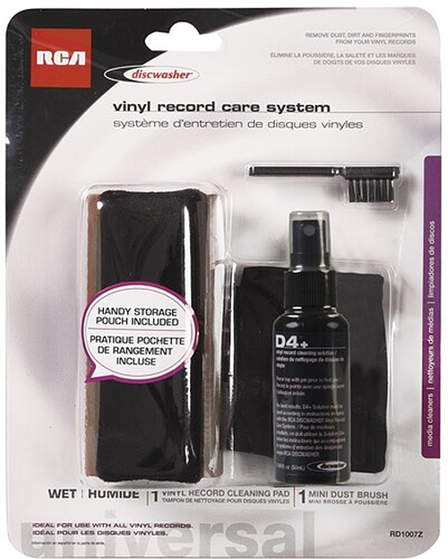 Discwasher D4+ Record Care System Fluid, Brush & Storage Bag - Click Image to Close