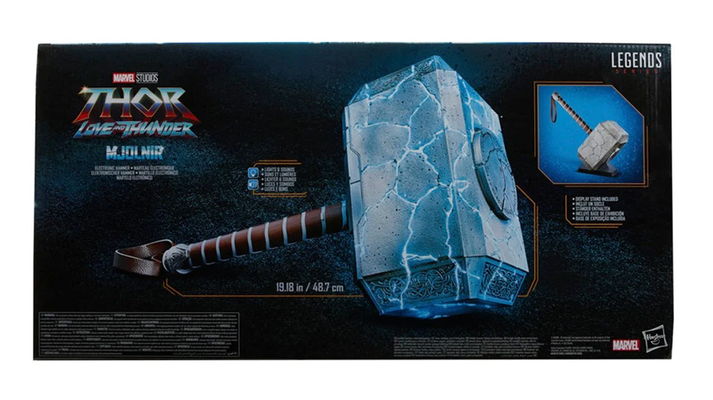 Thor: Love and Thunder Mjolnir Electronic Hammer Prop Replica Thor ...