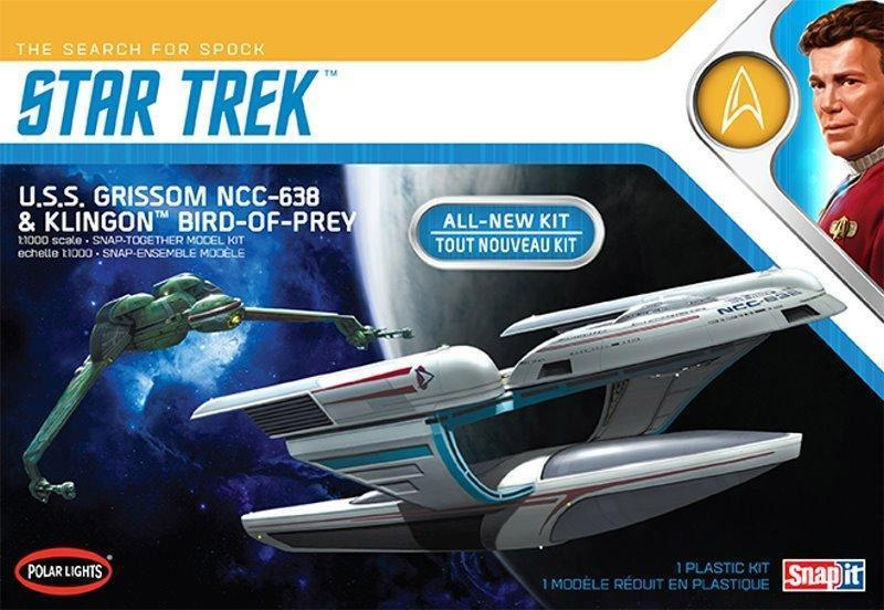 Star Trek USS Grissom/Klingon Bird of Prey 1/1000 Scale Model Kit by Polar Lights - Click Image to Close