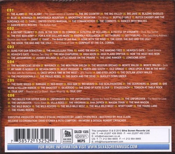 100 Greatest Western Themes 6 CD Box Set Silva Screen Import - Click Image to Close