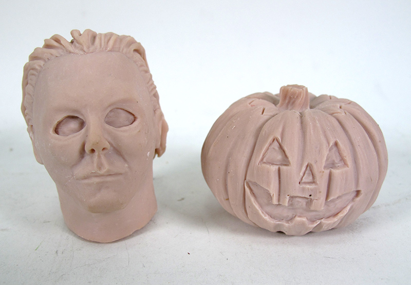 Halloween 1979 Michael Meyers Head and Pumpkin Master Sculpt - Click Image to Close