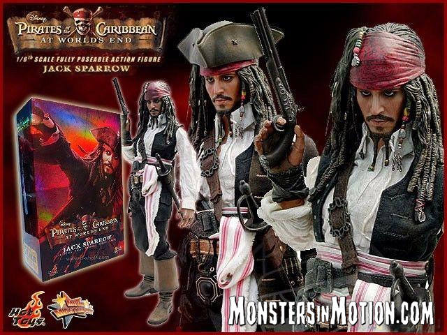 Pirates of the Caribbean at World's End Jack Sparrow 1/6 Scale Figure Hot Toys - Click Image to Close