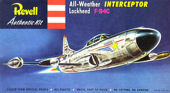 Lockheed F-94C Starfire All-Weather Interceptor 1/56 Scale Revell Re-Issue Model Kit by Atlantis - Click Image to Close