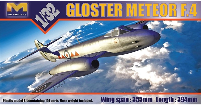 Gloster Meteor F4 1/32 Scale Model Kit by HK Models - Click Image to Close