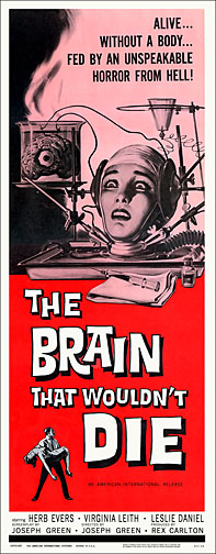 Brain That Wouldn't Die 1962 Repro Insert Movie Poster 14X36 Brain