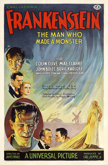 Frankenstein 1931 One Sheet Reproduction Poster 27X41 - Click Image to Close