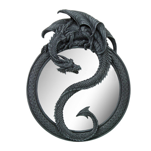 Dragon Ying Yang Mirror - Click Image to Close